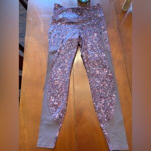 Athleta Colorful Patterned Mesh Tights